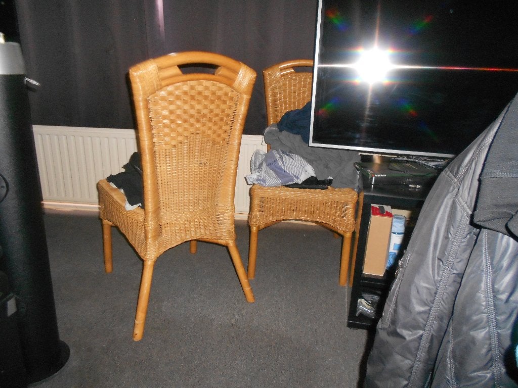 Gratis 2 rieten stoelen, Ophalen, Gebruikt, Overige kleuren, Twee