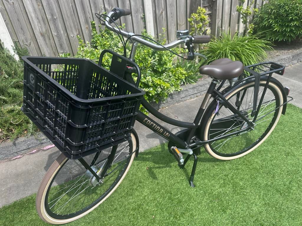 Cortina U4 Transportfiets Dames - Zwart - Zo goed als nieuw, Fietsen en Brommers, Fietsen | Dames | Damesfietsen, Versnellingen