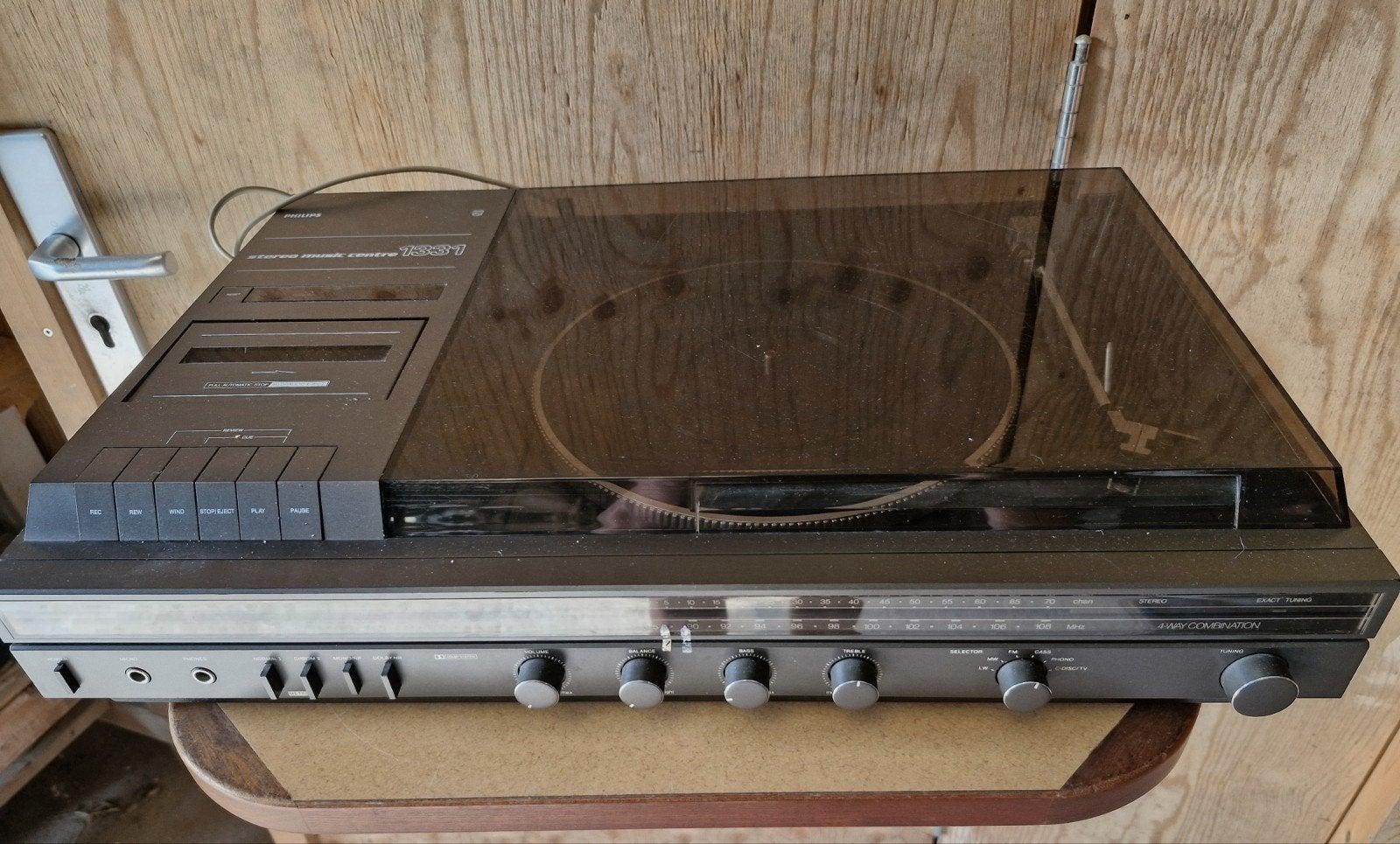 Philips Stereo Muziekcentr. 1331 - Platenspeler & Cassettede, Audio, Tv en Foto, Stereo-sets, Ophalen of Verzenden, Gebruikt, Cassettedeck