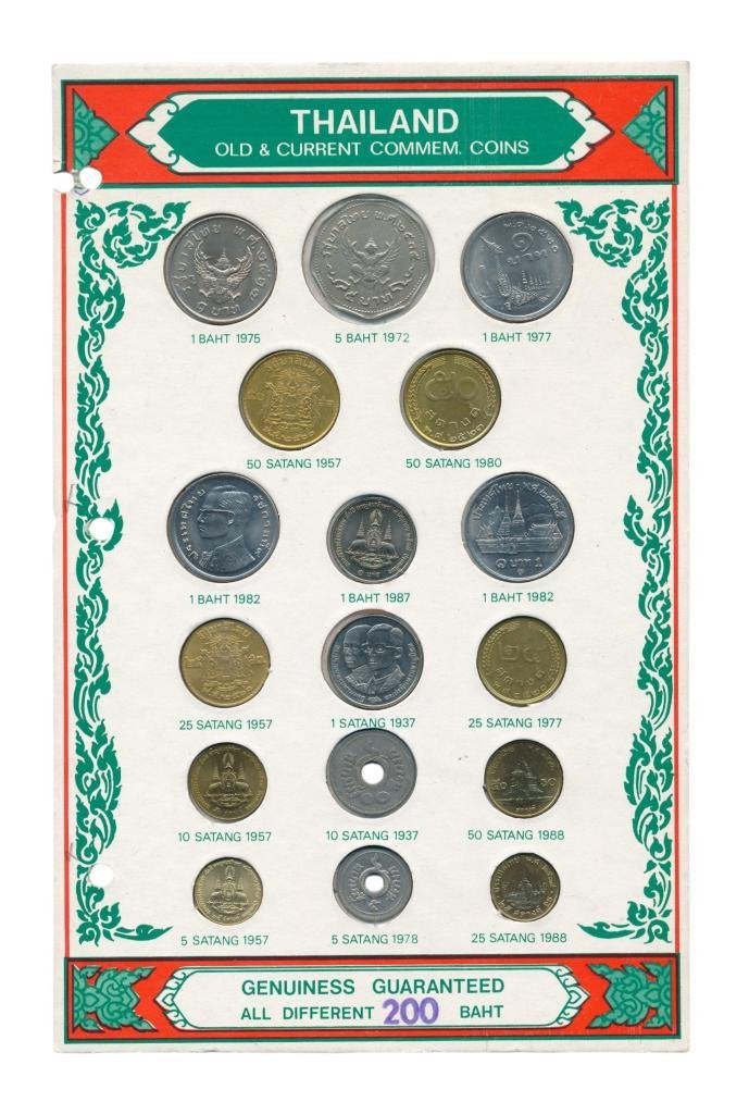 Thailand Muntenset Baht Diverse jaren