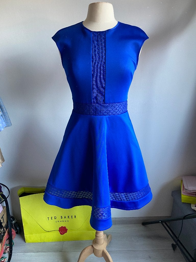 Ted Baker jurk maat 38, Maat 38/40 (M), Blauw, Ophalen of Verzenden, Zo goed als nieuw