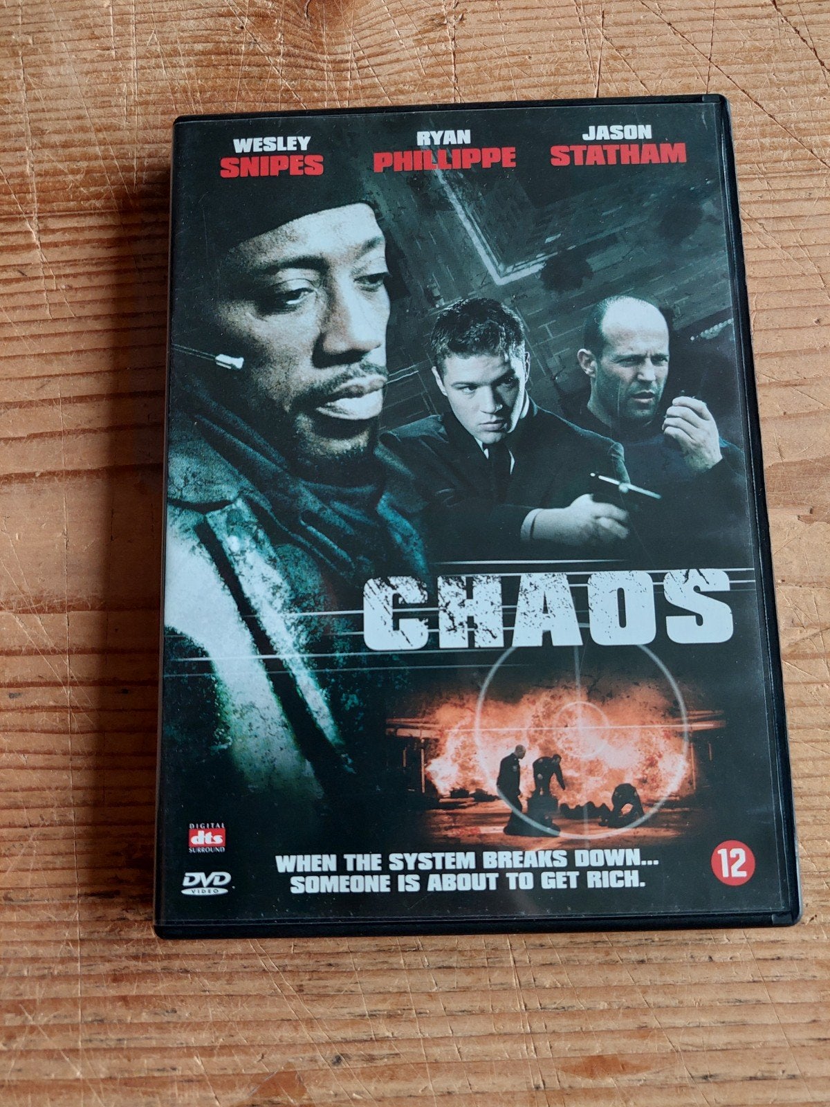 Chaos DVD - Actiethriller met Wesley Snipes & Jason Statham, Gebruikt, Nederlands, Actiethriller, Ophalen of Verzenden