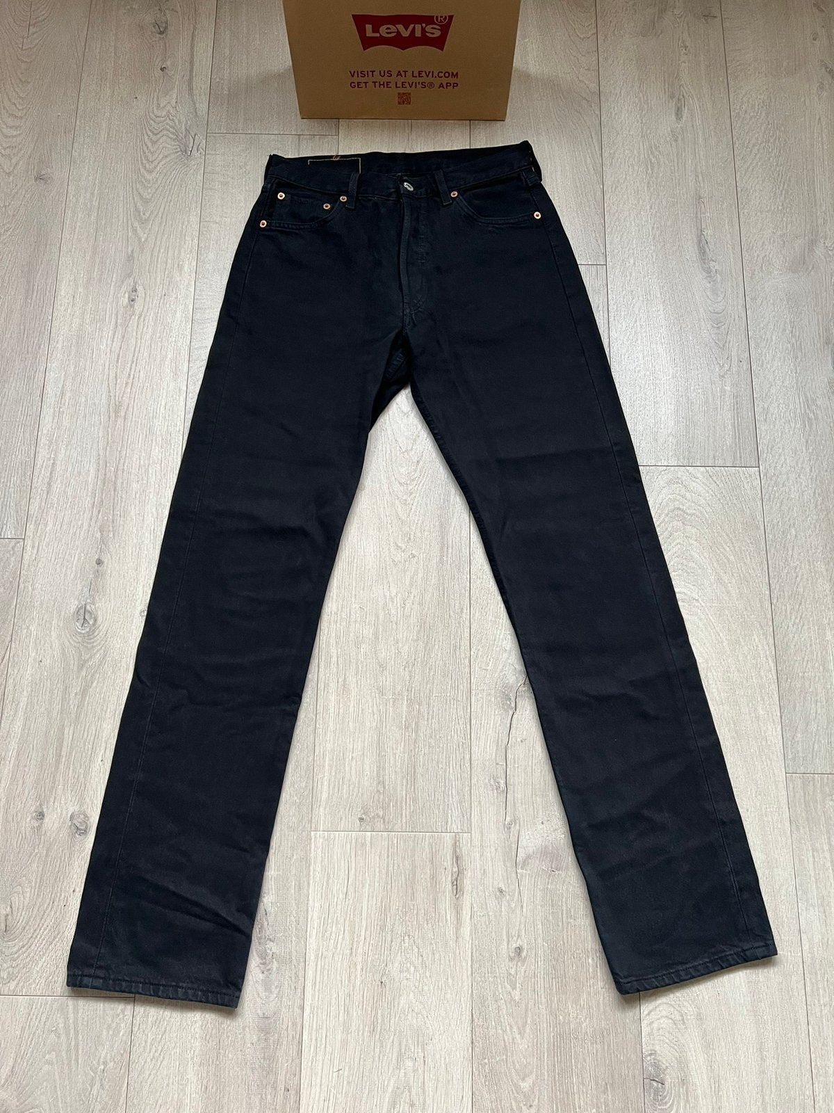 Levi’s 501 Jeans Straight Fit Vintage – Maat W30-L34, Verzenden, Zo goed als nieuw, Zwart, W32 (confectie 46) of kleiner