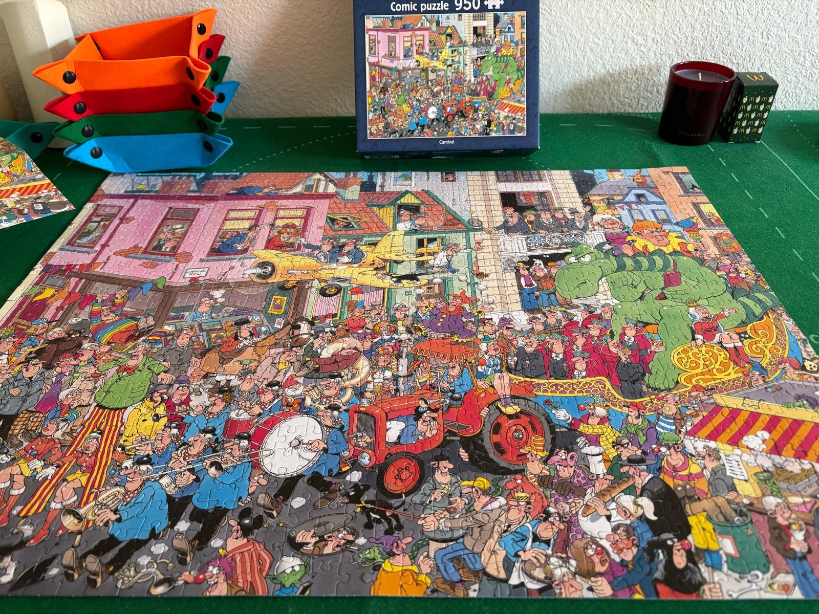 Jan van Haasteren Comic Puzzel  Carnival 950 stukjes, Ophalen of Verzenden, 500 t/m 1500 stukjes, Zo goed als nieuw, Legpuzzel