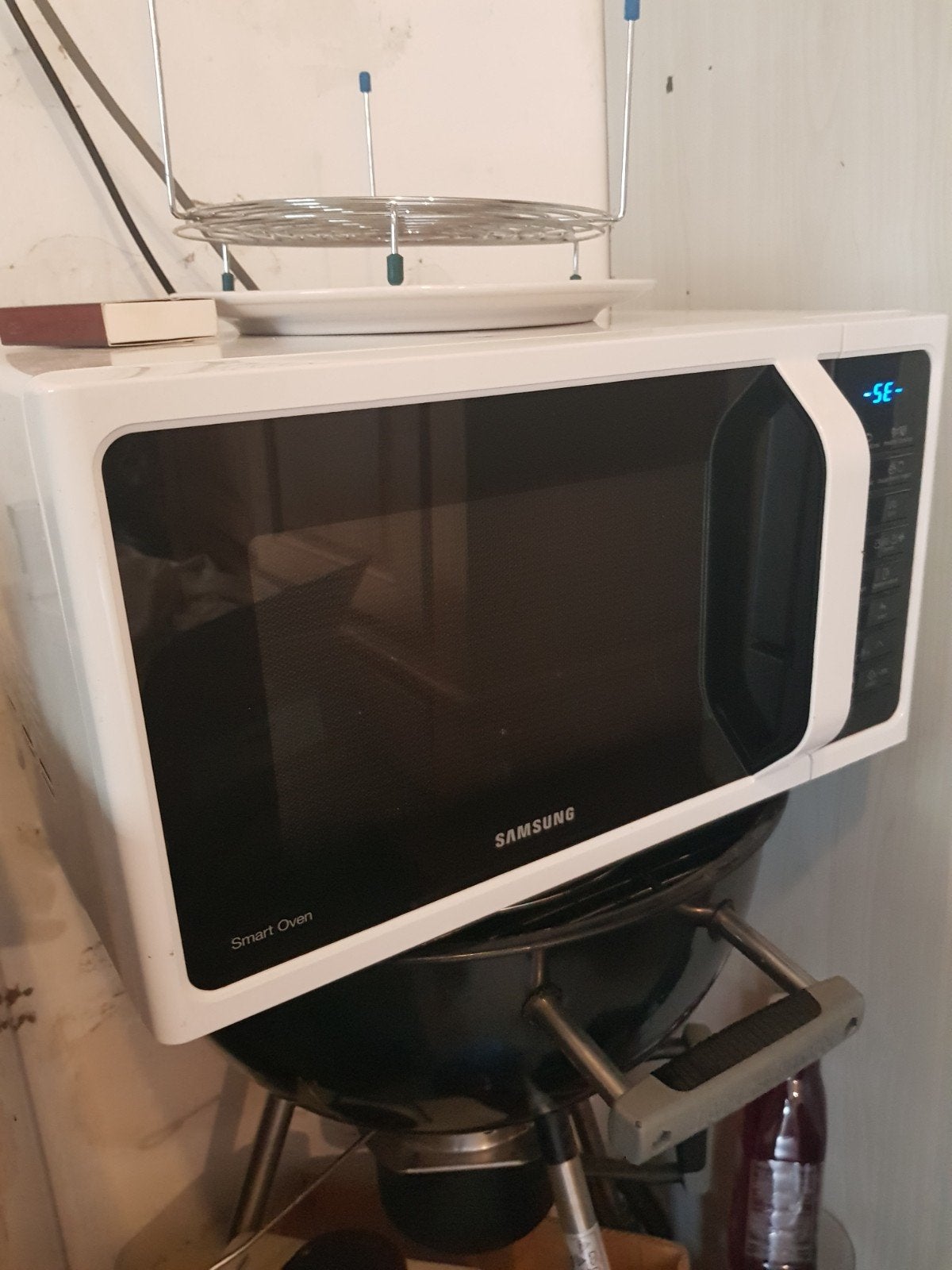 Samsung Smart Oven Combimagnetron - Wit, Combimagnetron, Hete lucht, Ophalen of Verzenden, Zo goed als nieuw