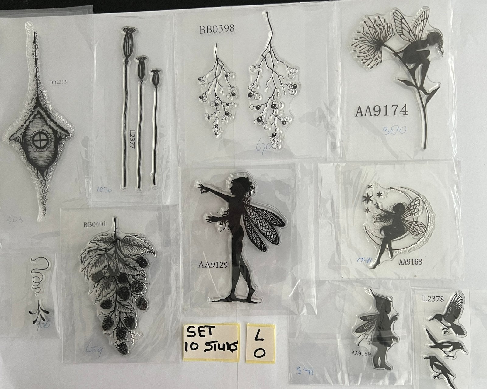 Set van 10 stempels met Lavinia afbeeldingen Nieuw, Ophalen of Verzenden, Nieuw, Clearstamp