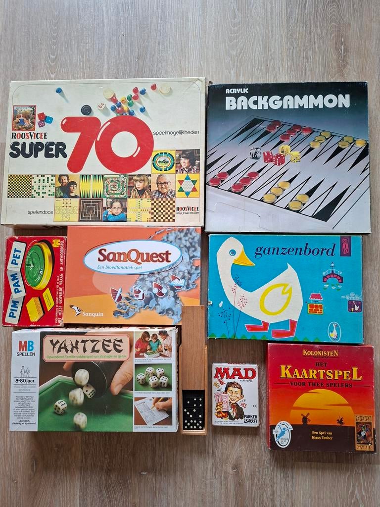 Leuke partij spelletjes voor de rommelmarkt, Vijf spelers of meer, Ophalen of Verzenden, Gebruikt