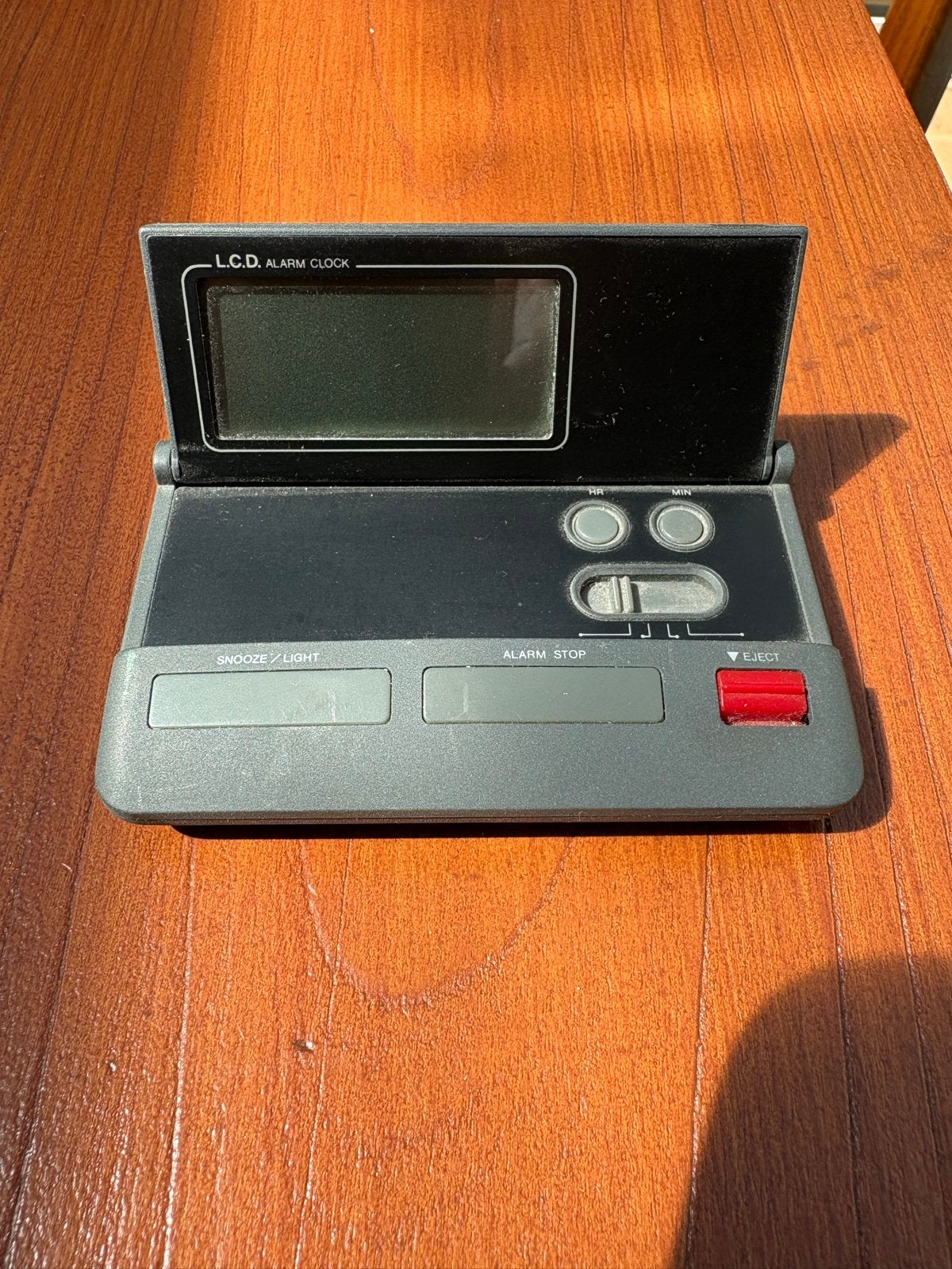 Vintage LCD Wekker - Van Nelle - Compact en Draagbaar, Ophalen of Verzenden, Gebruikt, Digitaal