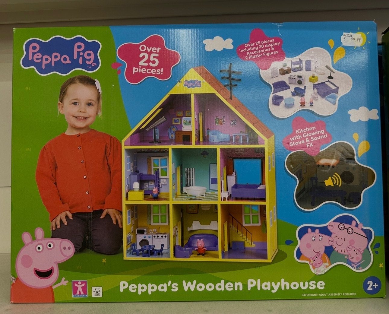 Peppa Pig Houten Speelhuis met meer dan 25 accessoires, Ophalen of Verzenden, Nieuw, Jongen of Meisje