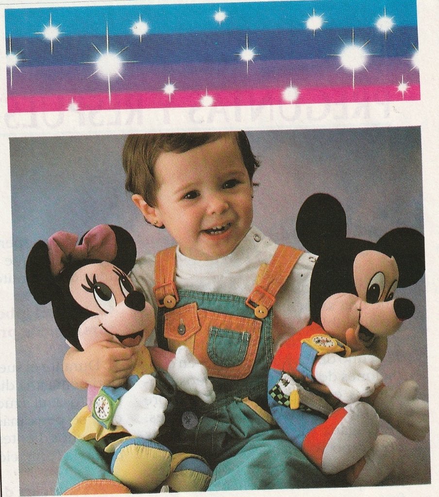 Retro reclame 1994 Mattel Disney Mickey Minnie knuffels, Verzenden, Overige typen