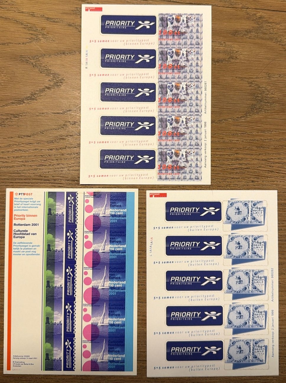 * priority stickers/postzegels., Ophalen of Verzenden, Na 1940, Postfris