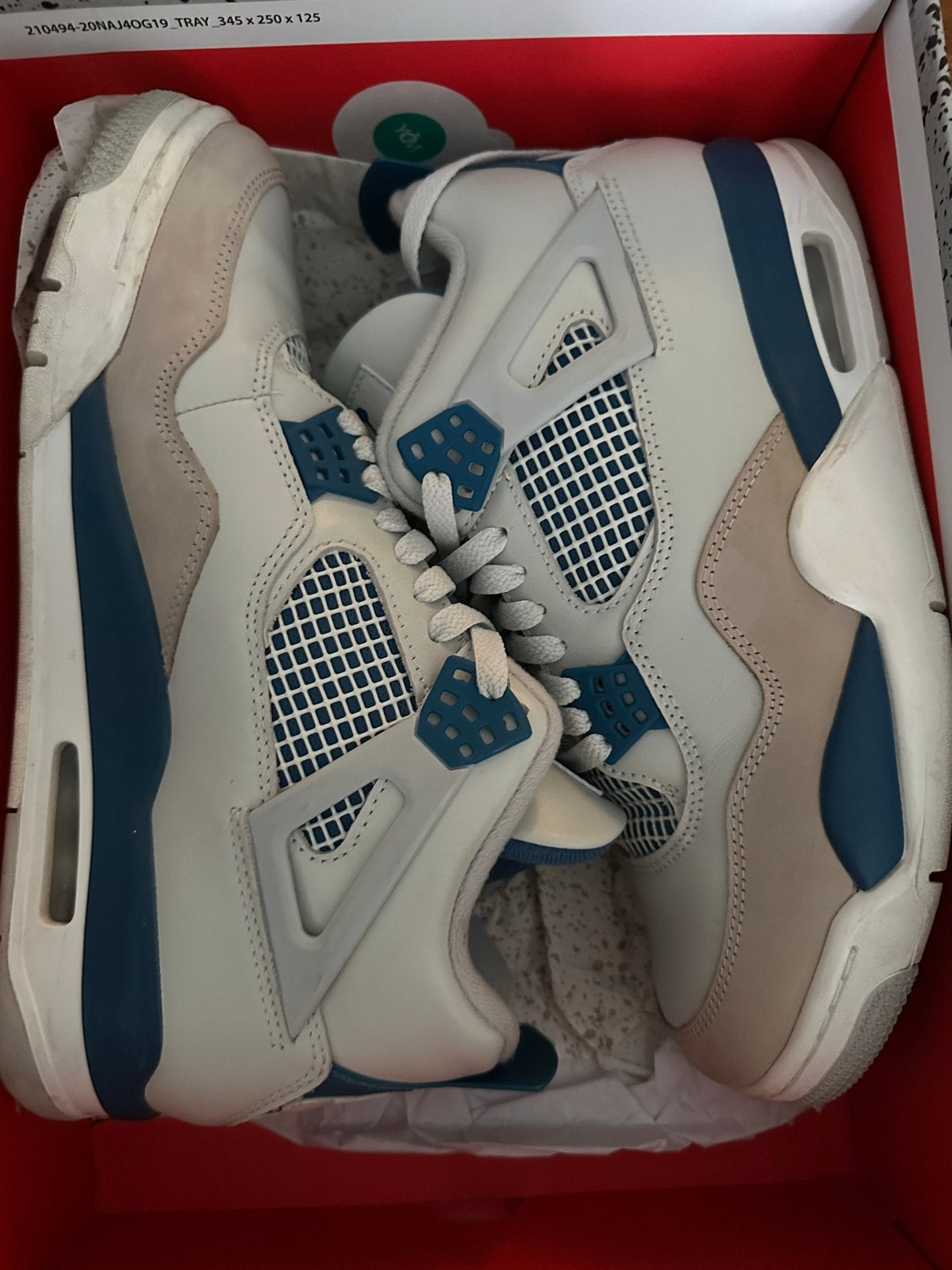Jordan 4 Military Blue - Maat 43, Kleding | Heren, Schoenen, Blauw, Ophalen of Verzenden, Sneakers of Gympen, Zo goed als nieuw