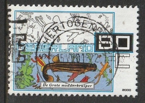 Nederland 2000 1925 Modderkruiper, Gest Den Bosch, Ophalen of Verzenden, Na 1940, Gestempeld