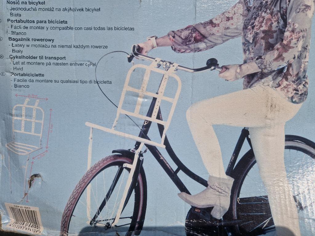 Transportrek bagagedrager voor wit 28 inch fietsenrek v mand, Ophalen of Verzenden, Nieuw
