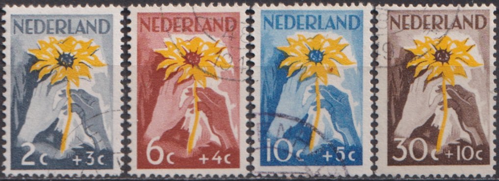 NIWIN serie 538 - 541 O.  ADV. no.41 M., Verzenden, Na 1940, Gestempeld