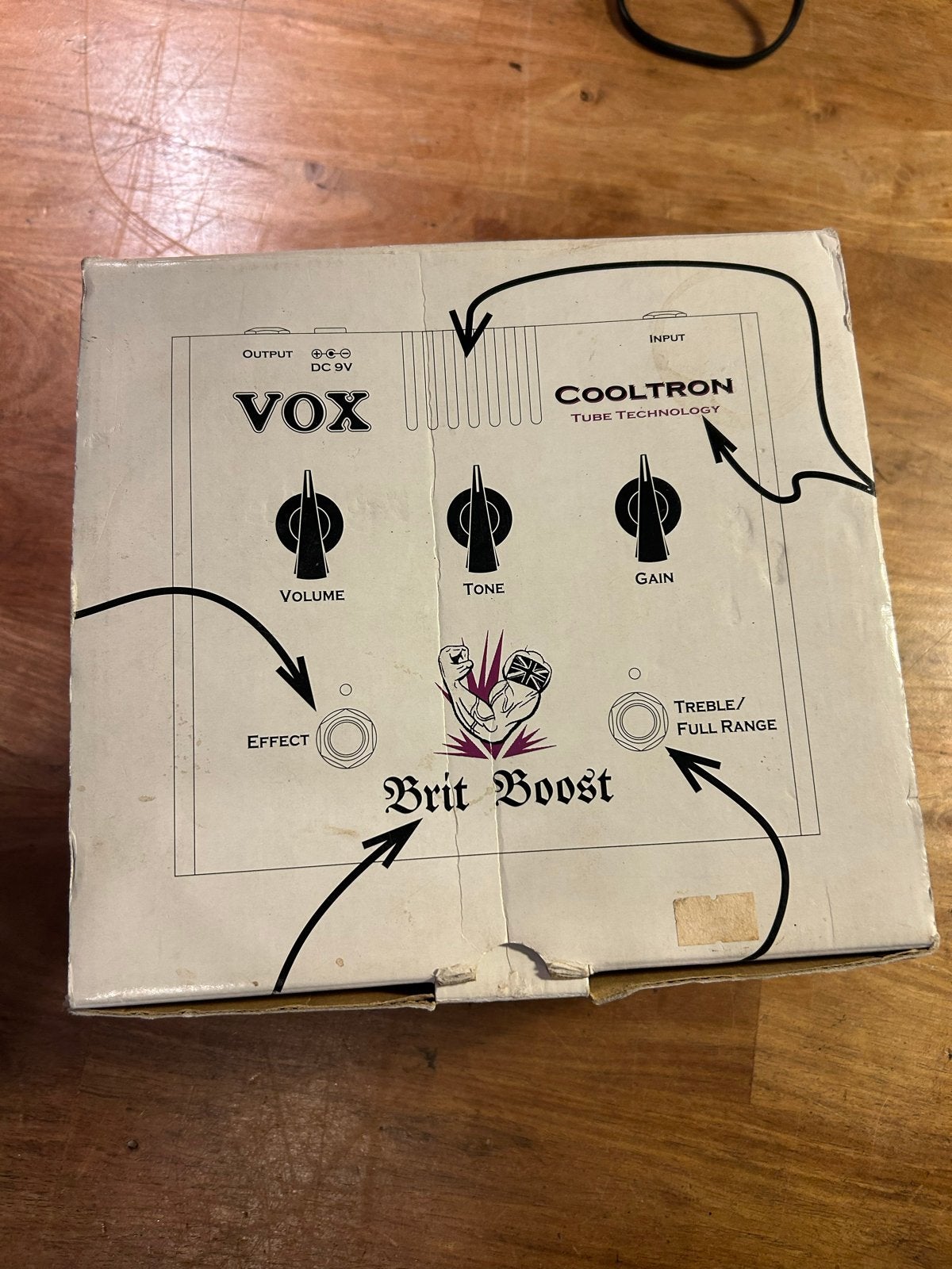 Vox Cooltron Brit Boost Tube Overdrive Pedaal, Muziek en Instrumenten, Ophalen of Verzenden, Zo goed als nieuw, Distortion, Overdrive of Fuzz