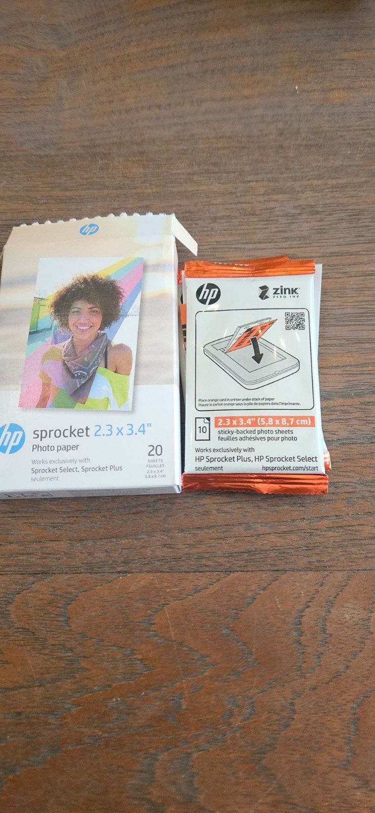 HP Sprocket fotopapier 2.3 x 3.4 inch (19 vellen), Inktloos printen, Nieuw, Overige formaten, Ophalen of Verzenden