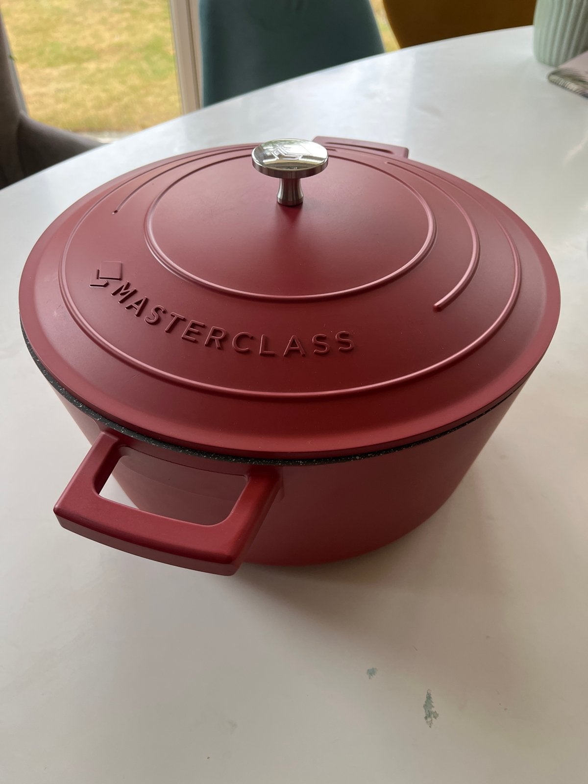 Masterclass Braadpan Rood - Gietijzeren Kookpan met Deksel, Antiaanbaklaag, Nieuw, Ophalen of Verzenden, Overige merken