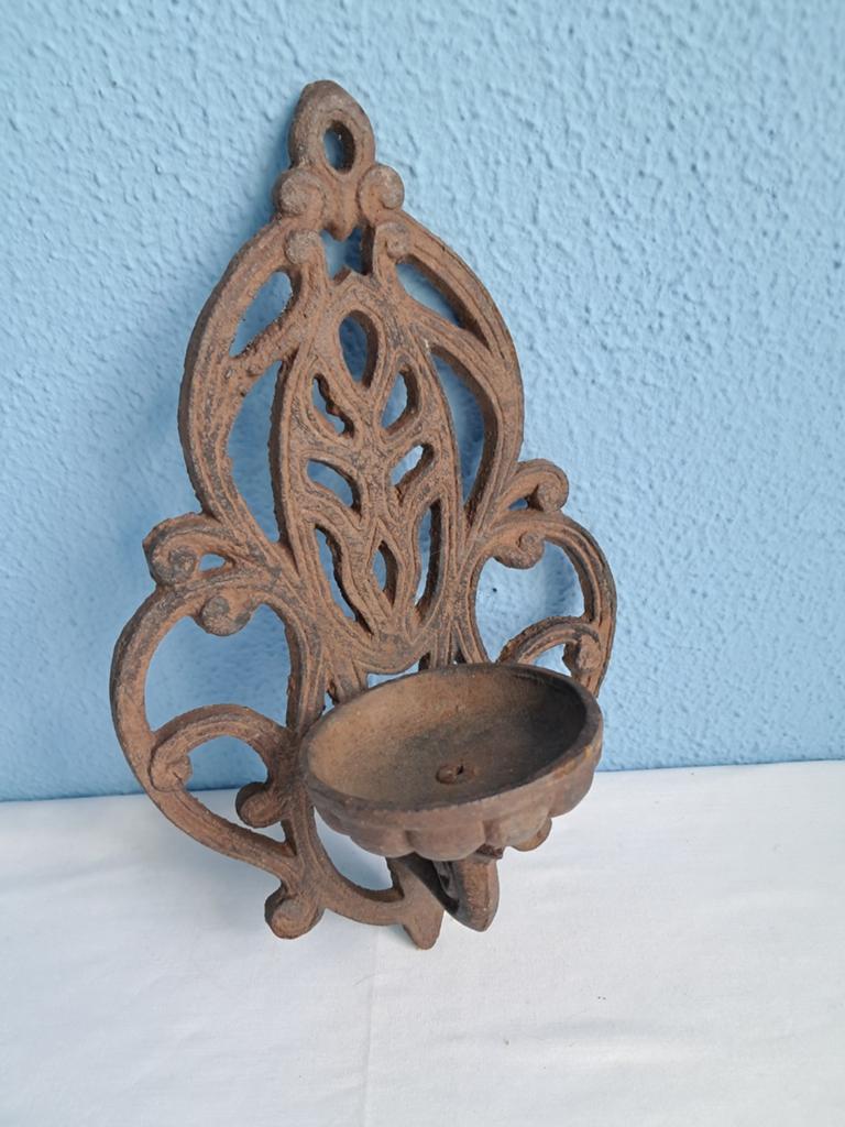 Prachtige gietijzeren wandkandelaar., Ophalen of Verzenden