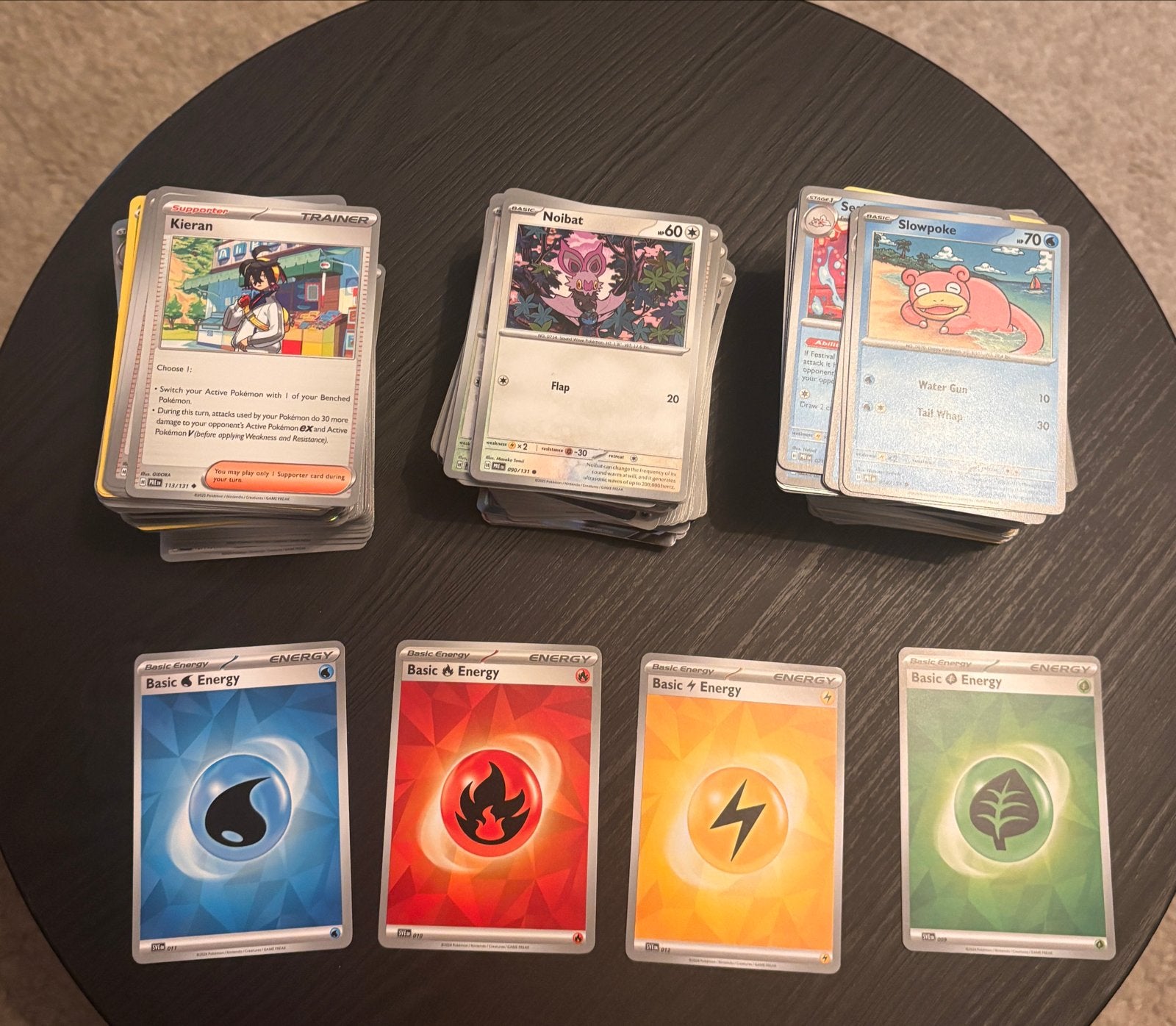 Pokémon Kaarten Bundel: Kieran, Noibat, Slowpoke & Energie, Ophalen, Gebruikt, Meerdere kaarten