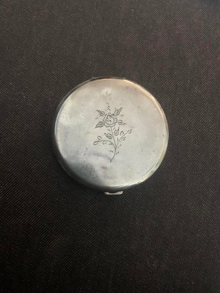 Vintage Poederdoos, zilver/ stratton poederdoos, Ophalen of Verzenden, Zilver
