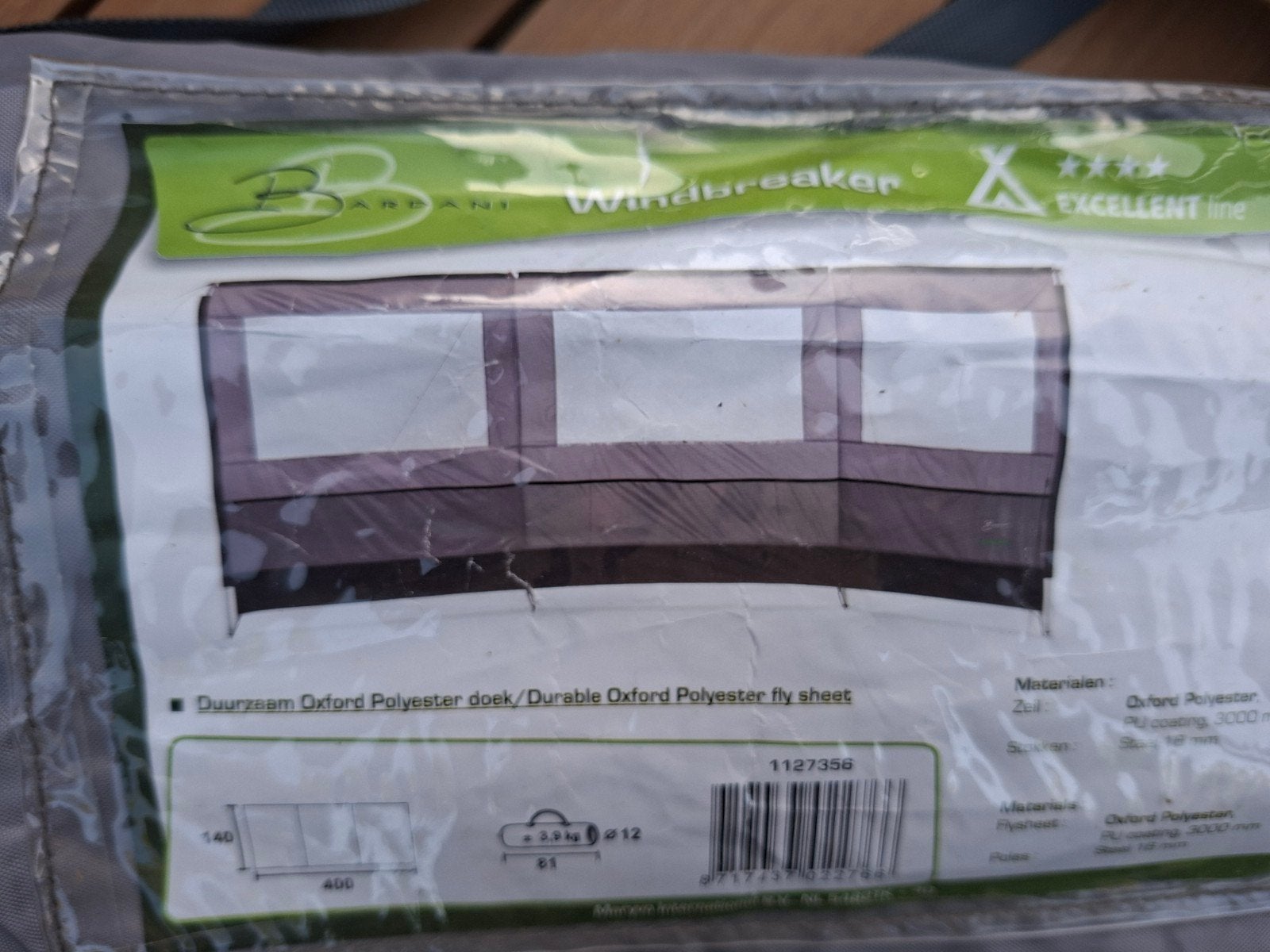 windscherm grijs, Caravans en Kamperen, Ophalen