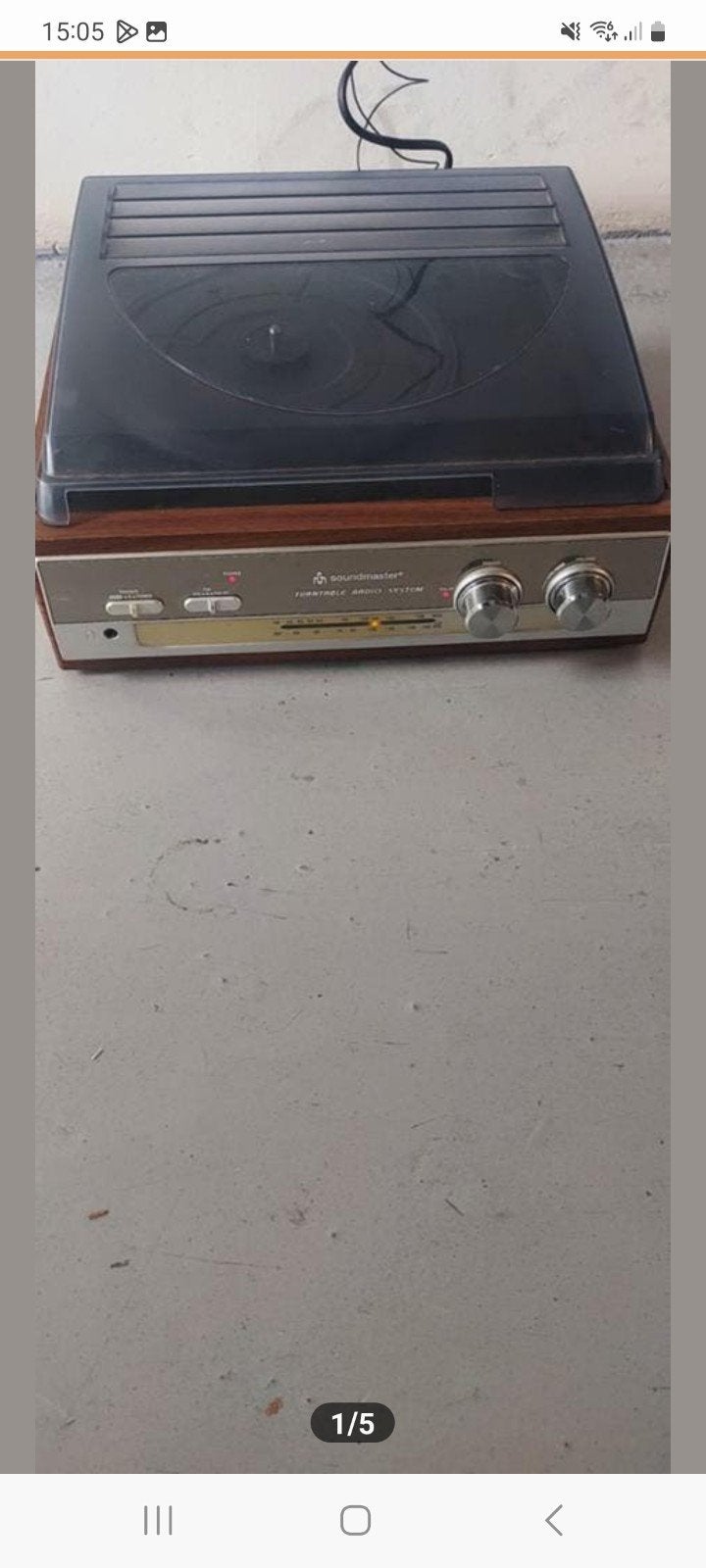SOUNDMASTER PLAATENSPELER MET INGEBOUWDE RADIO EN SPIEKERS I, Ophalen of Verzenden, Zo goed als nieuw, Overige merken