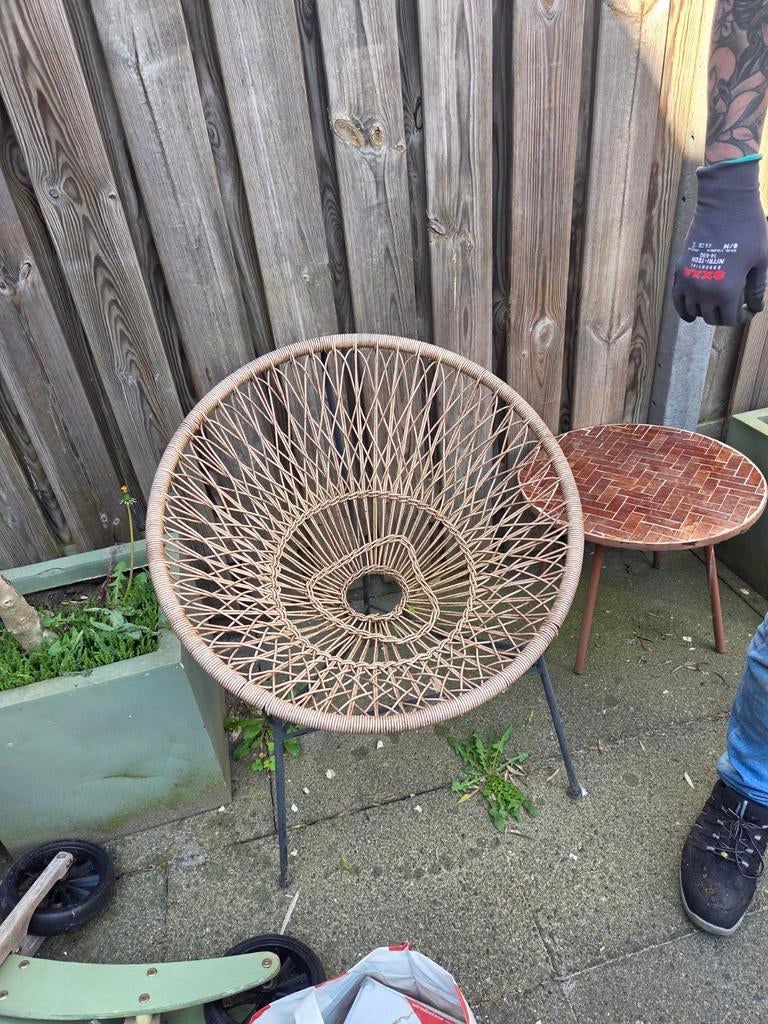 Rotan tuinstoel Sissy Boy kunststof, Tuin en Terras, Ophalen of Verzenden, Gebruikt, Kunststof