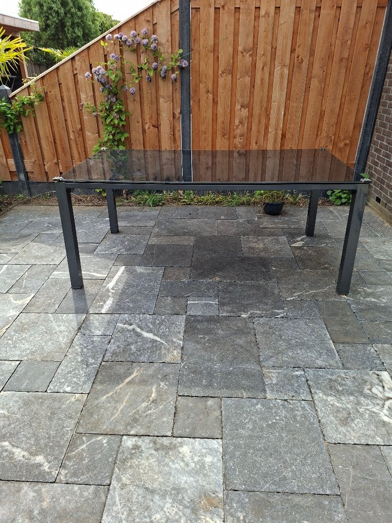 tuintafel, Tuin en Terras, Tuintafels, Ophalen, Gebruikt, Rechthoekig, Aluminium