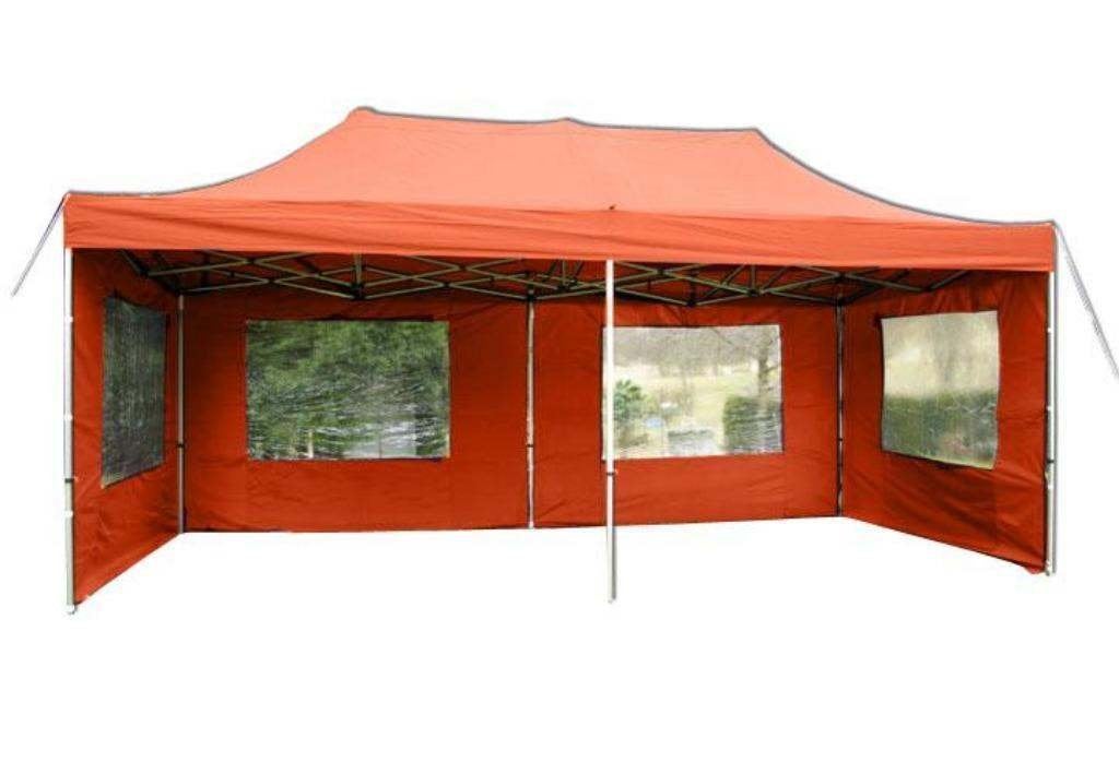 Topklasse 3x6m Vouwtent / Easy Up Vouw-Partytent. Oranje, Opvouwbaar, Partytent, Nieuw, Ophalen of Verzenden