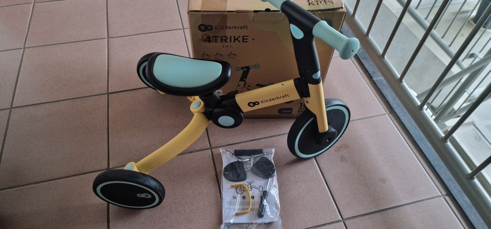 Kinderkraft 4TRIKE 3-in-1 Driewieler, Loopfiets, Duwfiets, Ophalen, Gebruikt, Kinderkraft, Verstelbare zitting