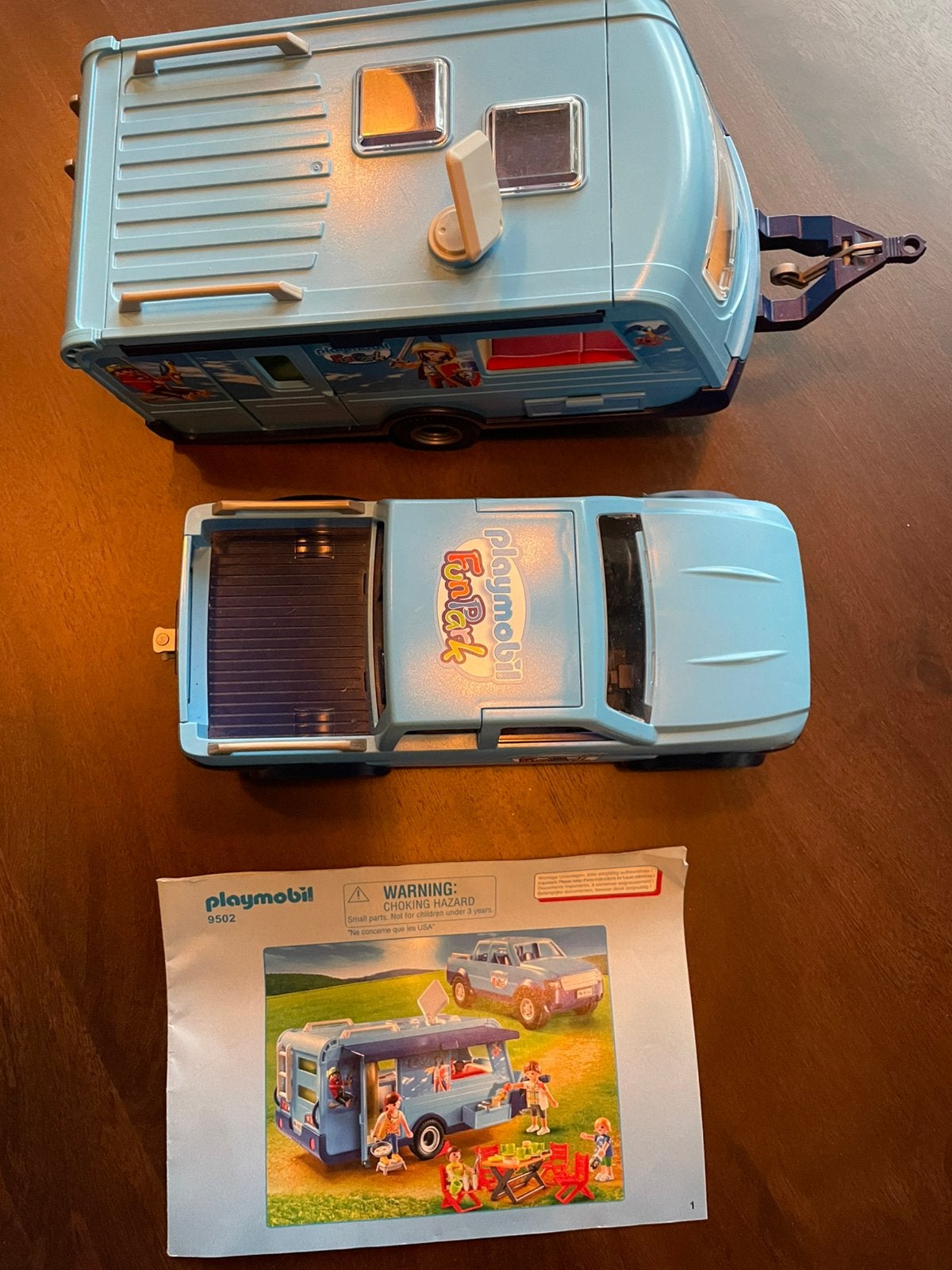Playmobil 9502 auto met caravan, Ophalen of Verzenden, Zo goed als nieuw