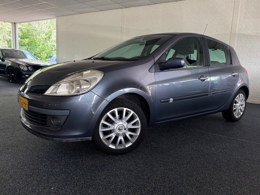 Renault Clio 1.6-16V Dynamique S | Climate | LMV | PDC | Cru, Voorwielaandrijving, 4 cilinders, Blauw, Leder en Stof