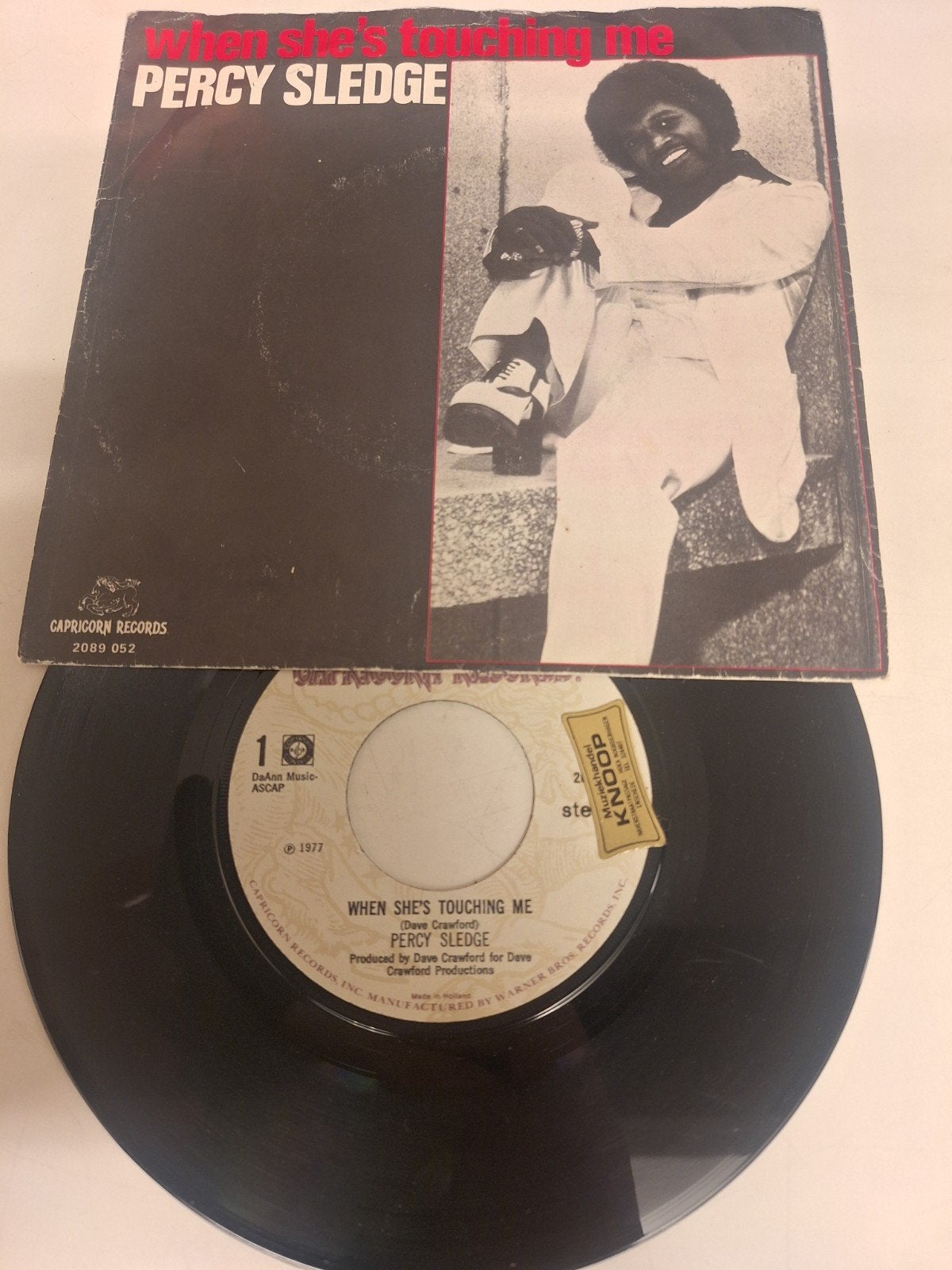 Percy Sledge - When she's touching me, 1977., Fotohoes, Verzenden, 7 inch