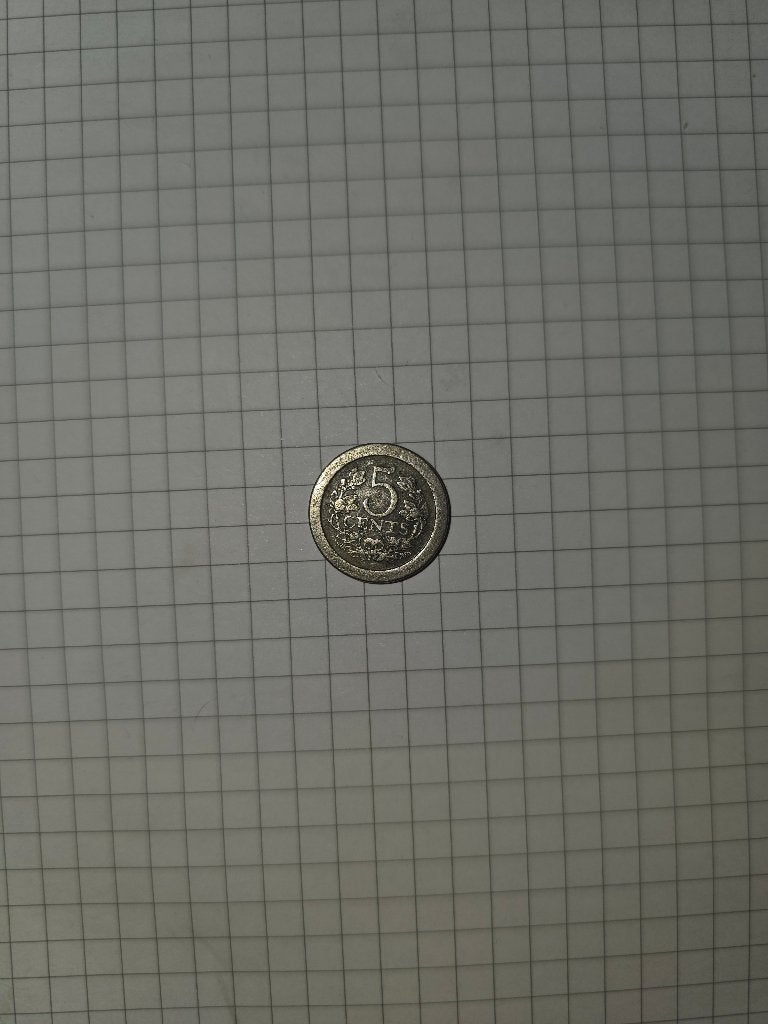 5 cent 1907, Postzegels en Munten, Ophalen, Koningin Wilhelmina, 5 cent, Losse munt