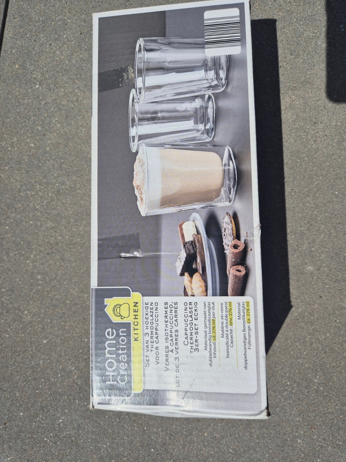 Home Creation Cappuccino Thermoglazen - Set van 3, Huis en Inrichting, Ophalen, Zo goed als nieuw, Overige merken, Glas
