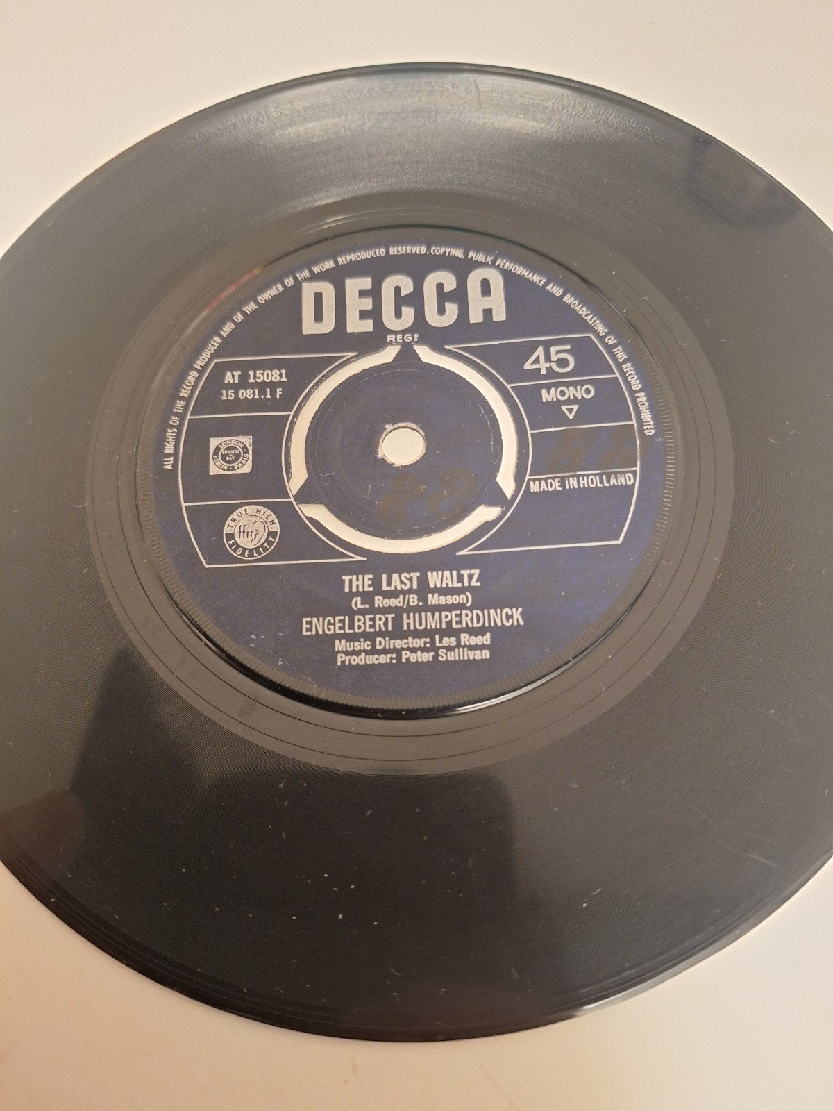 Engelbert Humperdinck - The Last Waltz, 1967., Verzenden, 7 inch, Pop