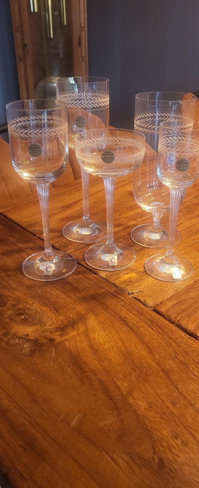 Christinenhütte 24% Bleikristal Glazen Set (30 stuks), Antiek en Kunst, Antiek | Glas en Kristal, Ophalen of Verzenden