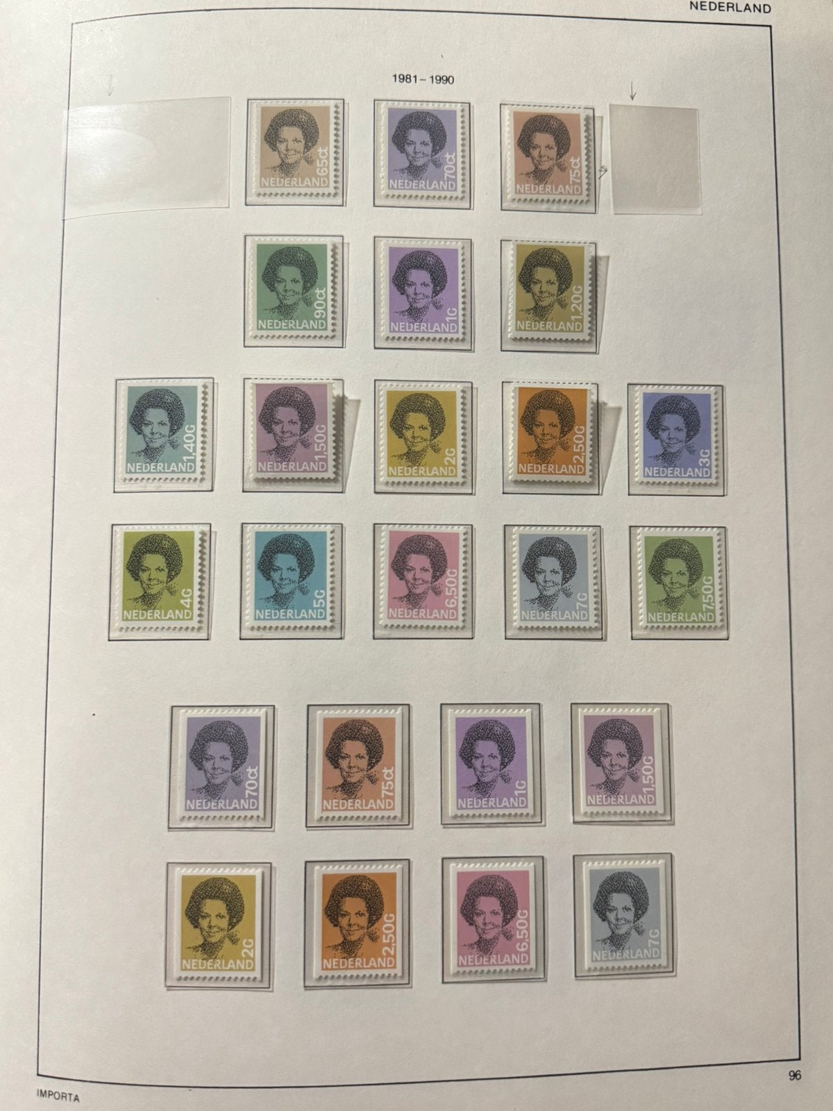 1981-1990 Kon Beatrix in zwart NVPH nr 1237-1252 PF incl ong, Postzegels en Munten, Verzenden, Na 1940, Postfris