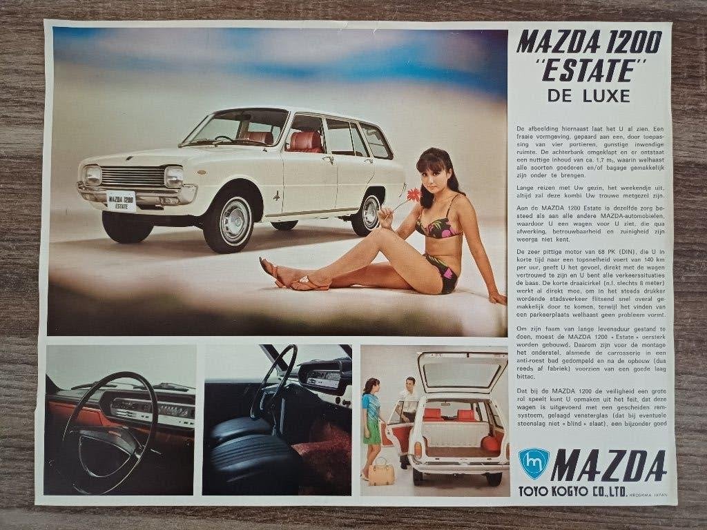 Mazda 1200 Estate De Luxe leaflet, Verzenden, Gelezen, Mazda