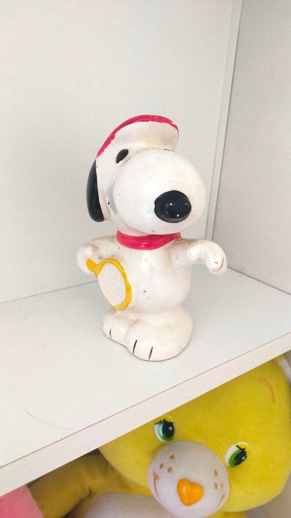 Snoopy Spaarpot, Ophalen of Verzenden, Zo goed als nieuw, Steen, Aardewerk of Keramiek, Strip- of Tekenfilmfiguur