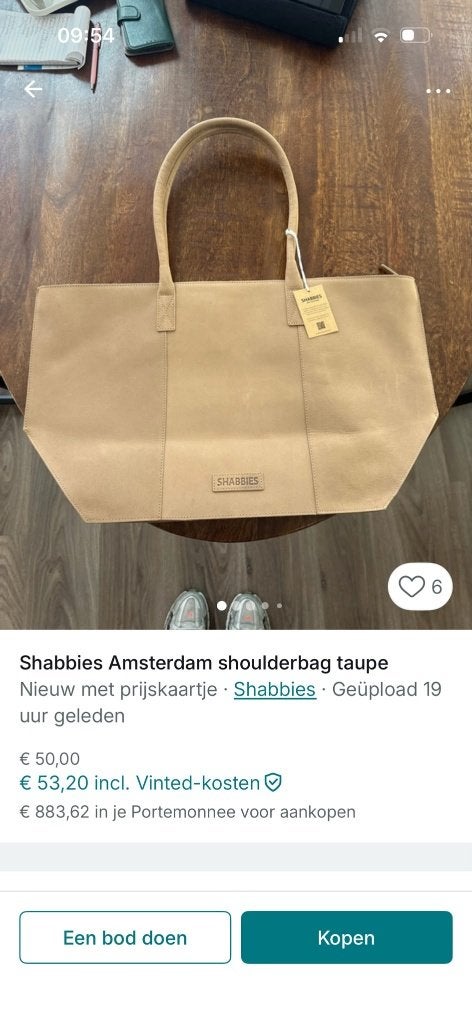 Shabby tas, Sieraden, Tassen en Uiterlijk, Tassen | Damestassen, Ophalen of Verzenden, Nieuw, Beige, Handtas