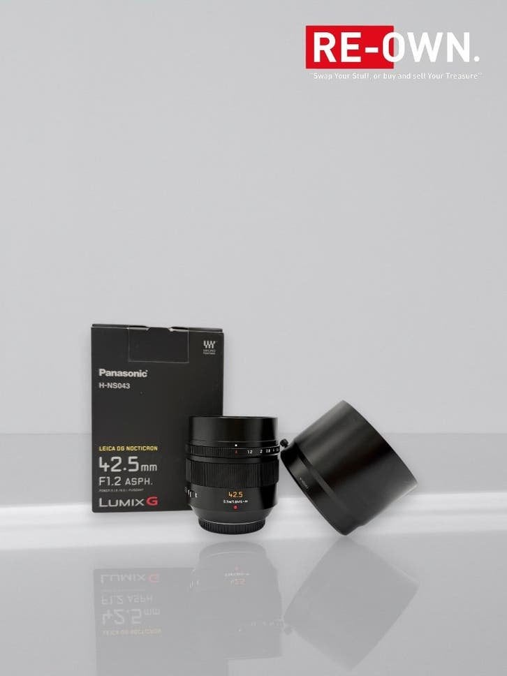 PANASONIC LEICA NOCTICRON 42.5MM F/1.2 | TOPSTAAT | DOOS, 42 mm, ,, Micro Four Thirds, Ophalen of Verzenden