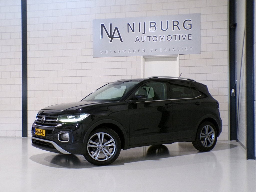 Volkswagen T-Cross 1.0 TSI Style "Automaat" Full-LED Apple-c, Auto's, Volkswagen, T-Cross, Gebruikt, Euro 6, Zwart