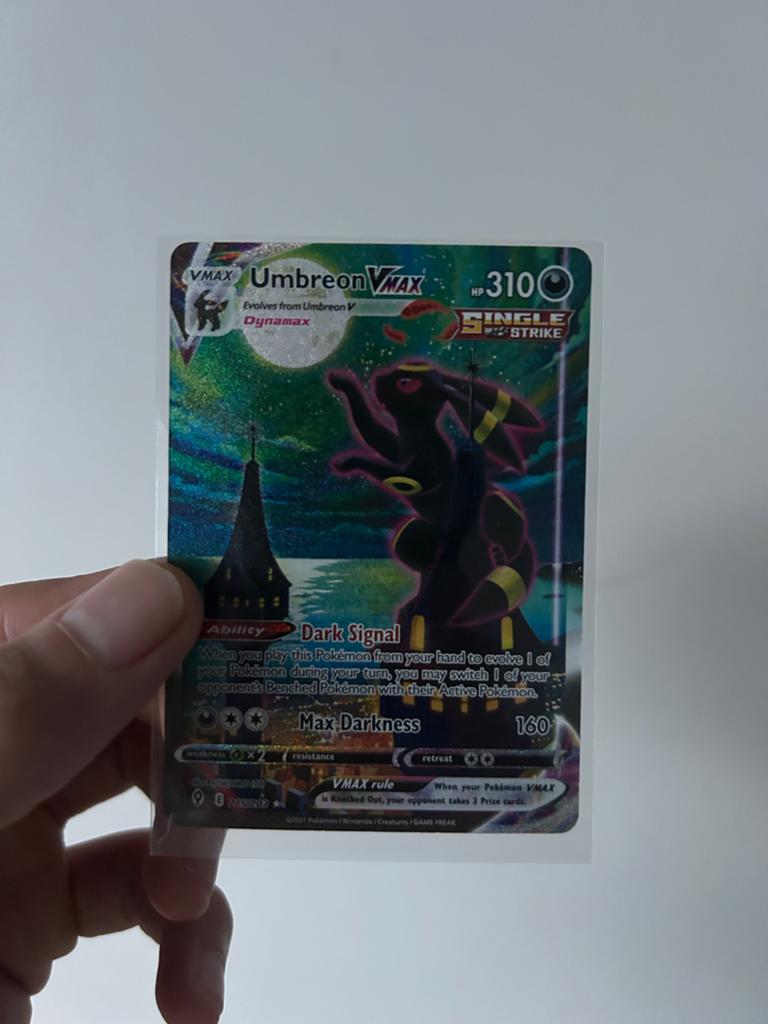 Umbreon VMAX Alt Art Evolving Skies Pokémon Kaart, Ophalen of Verzenden, Zo goed als nieuw, Losse kaart, Foil