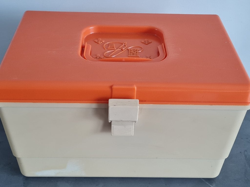 Vintage naaibox - naaidoos - naaikoffer 36x24x23, Ophalen of Verzenden, Huis en Inrichting
