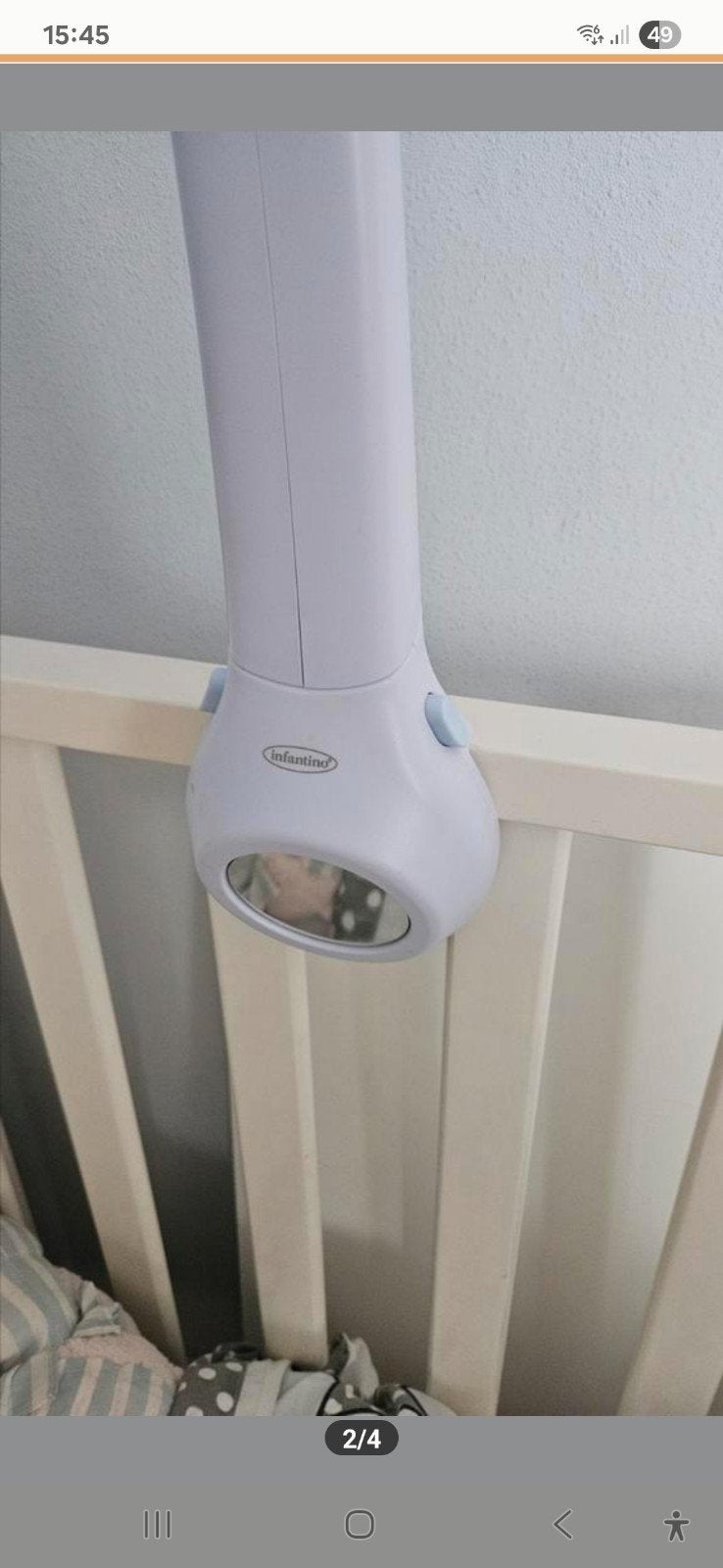 Infantino Mobile  boven baby bed of box met geluid en licht, Kinderen en Baby's, Ophalen of Verzenden, Zo goed als nieuw, Jongetje of Meisje