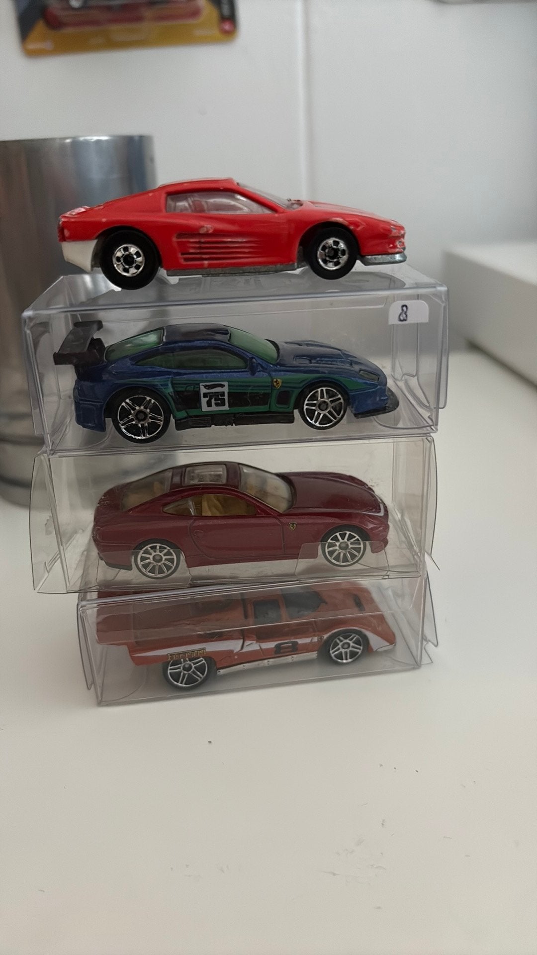 Hot Wheels Ferrari set van 4 1/64, Ophalen of Verzenden, Zo goed als nieuw, Auto