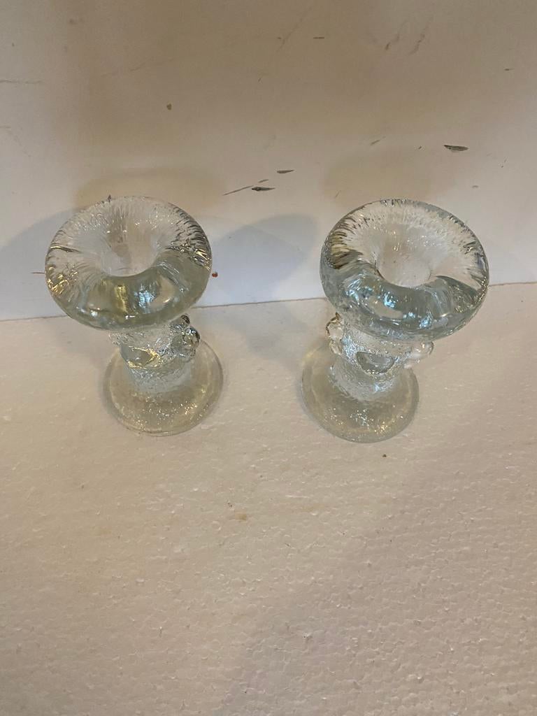 Pukeberg Glasbruck glazen design kandelaars, Gebruikt, Ophalen of Verzenden, Onbekend, Pukeberg