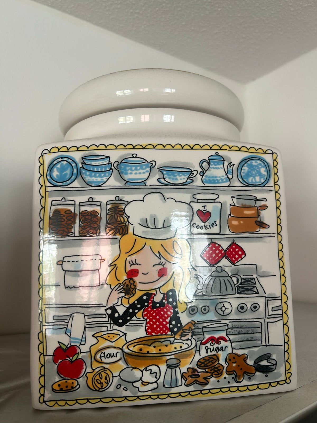 Grote XXL pot met deksel - Onbeschadigd, als decoratie, Huis en Inrichting, Ophalen, Pot of Kruik, Zo goed als nieuw, Porselein of Keramiek
